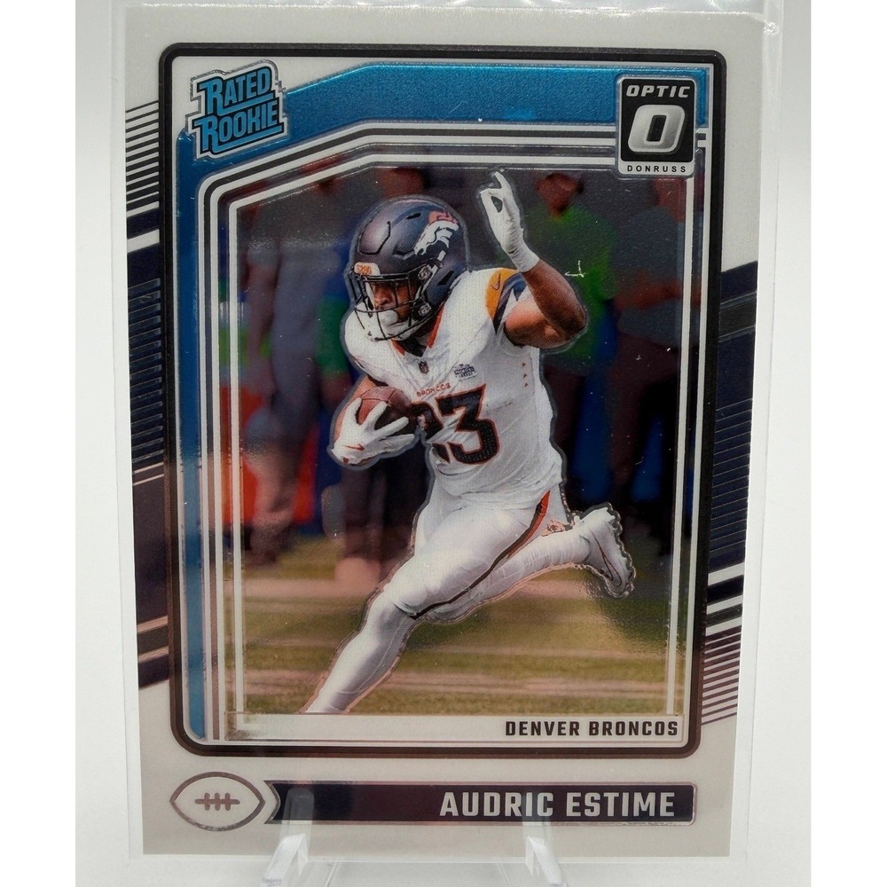 Audric Estime 2024 Panini Donruss Optic Rated Rookie RC #206 NFL Denver Broncos